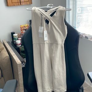Aqua dress brand new with tags suede material beige